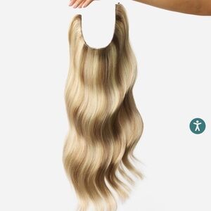 Brand New Hidden Crown Halo Extension Dark Ash Blonde 22” Layers